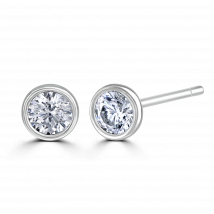 18ct White Gold 0.30ct Lab Grown Diamond Solitaire Stud Earrings