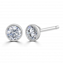 18ct White Gold 0.40ct Lab Grown Diamond Solitaire Stud Earrings