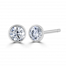9ct White Gold 0.50ct Lab Grown Diamond Solitaire Stud Earrings