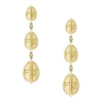 Faberge 1842 18ct Yellow Gold Egg Drop Earrings - Yellow Gold