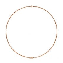 Fope Aria 18ct Rose Gold 0.02ct Diamond Necklace - 37cm