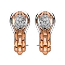 Fope Eka Tiny 18ct Rose Gold 0.19ct Diamond Earrings