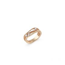 Annamaria Cammilli 18ct Orange Apricot Gold 0.19ct Diamond Dune Series Ring - 47