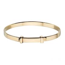 Little Star Flores Gold Plated Sterling Silver Baby Bangle - Gold