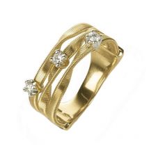 Marco Bicego Marrakech 18ct Yellow Gold 0.15ct Diamond Ring - J