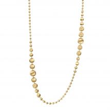 Marco Bicego Africa 18ct Yellow Gold Graduated Long Necklace - Option1 Value Yellow Gold