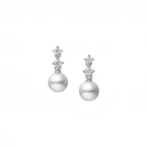 Mikimoto Morning Dew 18ct White Gold Akoya Cultured Pearl Earrings