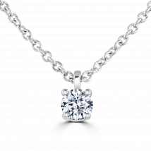 18ct White Gold 0.15ct Lab Grown Diamond Solitaire Necklace