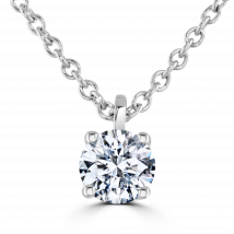 9ct White Gold 0.30ct Lab Grown Diamond Solitaire Necklace