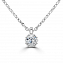 18ct White Gold 0.15ct Lab Grown Diamond Solitaire Necklace