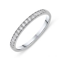 Platinum 0.20ct Diamond Brilliant Cut Wedding Half Eternity Ring - O