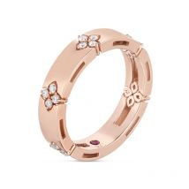 Roberto Coin Love in Verona 18ct Rose Gold Diamond 4.5mm Wide Ring - 12-(52)