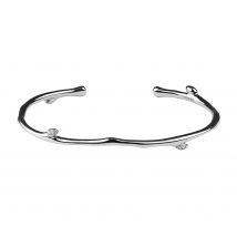 Shaun Leane Cherry Blossom Sterling Silver Diamond Bangle - Silver