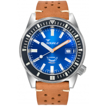 Squale Matic Dark Blue Leather Watch