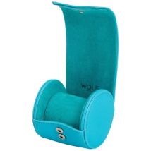 WOLF Watch Roll Black Tutti Frutti Turquoise D