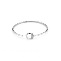 Gucci Horsebit 18ct White Gold 0.2ct Diamond Cuff Bracelet - 16
