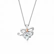 Clogau Sterling Silver Christmas Bow Necklace