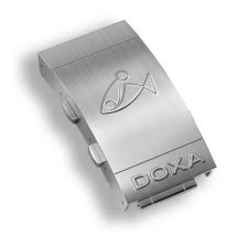 Doxa Strap SUB 1500T Steel Folding Clasp With Ratcheting Dive Extension - Silver