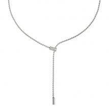 Fope Aria 18ct White Gold 0.01ct Diamond Adjustable Slider Necklace - 41cm