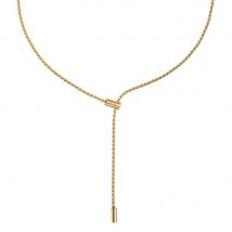 Fope Aria 18ct Yellow Gold 0.01ct Diamond Adjustable Slider Necklace - 41cm