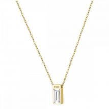 Boss Clia Light Yellow Gold IP Crystal Ladies Necklace