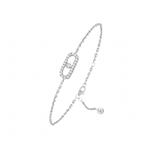 Messika 18 White Gold .07ct Diamond Care Pave Childrens Bracelet