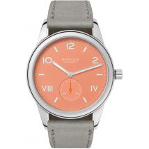 Nomos Glashutte Club Campus 38 Cream Coral Sapphire Crystal Watch