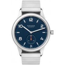 Nomos Glashutte Club Automat Datum Atlantik Sapphire Crystal Watch
