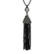 Sterling Silver Moonstone Spinel Cascade Necklace D - Option1 Value Silver