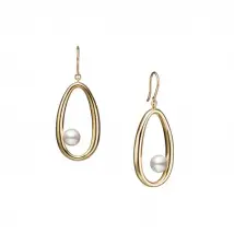 Mikimoto Moon Dew 18ct Yellow Gold Akoya Cultured Pearl Earrings