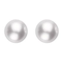 Mikimoto 18ct White Gold 5.5mm White Grade A Pearl Stud Earrings - TITLE White Gold