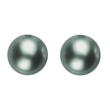Mikimoto 18ct White Gold 10mm A+ Black South Sea Pearl Stud Earrings - TITLE White Gold