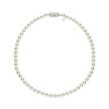 Mikimoto 18ct White Gold 6.5mm White Akoya Pearl Necklace - White Gold