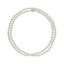 Mikimoto 18ct White Gold 7mm Akoya Pearl Strand Necklace
