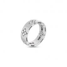 Roberto Coin Love in Verona 18ct White Gold Diamond 6mm Wide Ring - 12-(52)