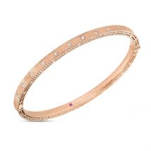 Roberto Coin Princess 18ct Rose Gold Diamond Bangle