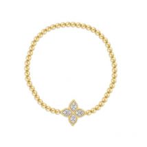 Roberto Coin Princess Flower 18ct Yellow Gold Diamond Medium Bracelet