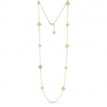 Roberto Coin Princess Flower 18ct Yellow Gold Diamond Necklace