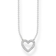 Thomas Sabo Glam And Soul Sterling Silver Zirconia Heart Necklace - Silver