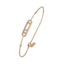 Messika Baby Move Pave 18ct Rose Gold 0.30ct Diamond Bracelet - Gold