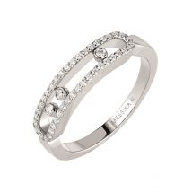 Messika Baby Move Pave 18ct White Gold 0.25ct Diamond Ring - M