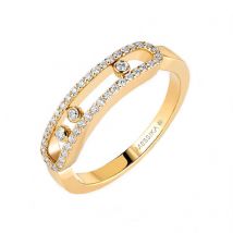 Messika Baby Move Pave 18ct Yellow Gold 0.25ct Diamond Ring - M