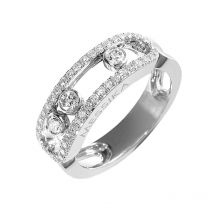 Messika Move Classic Pave 18ct White Gold 0.55ct Diamond Ring - N