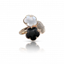 Pasquale Bruni Bouquet Lunaire 18ct Rose Gold Diamond Moon Gems Flower Ring - 15-(55)