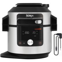 Ninja Foodi MAX 15-in-1 SmartLid Multi-Cooker 7.5L [OL750UK] Smart Cook System, Digital Cooking Probe, Electric Pressure Cooker, Air Fryer