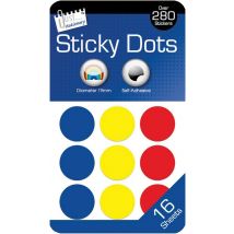 19mm Coloured Sticky Dots