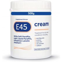 E45 Moisturiser Cream, Body, Face And Hand Cream Suitable For Eczema, Dry Psoriasis, Sunburn, 500g