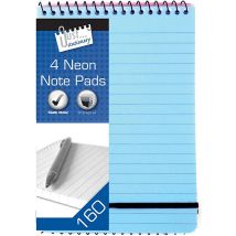 100x150mm Neon PP Cover Notebook (Pack of 4)