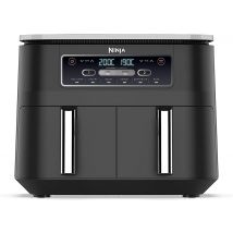 Ninja Foodi Dual Zone Air Fryer [AF300UK] 2 Drawers, 6 Cooking Functions, 7.6L, Black