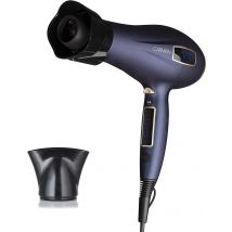 Carmen C81064BC Twilight LED Touch Screen Hair Dryer with 8 Heat/6 Speed Settings, Cool Shot Function, 2200W, Blue and Champagne